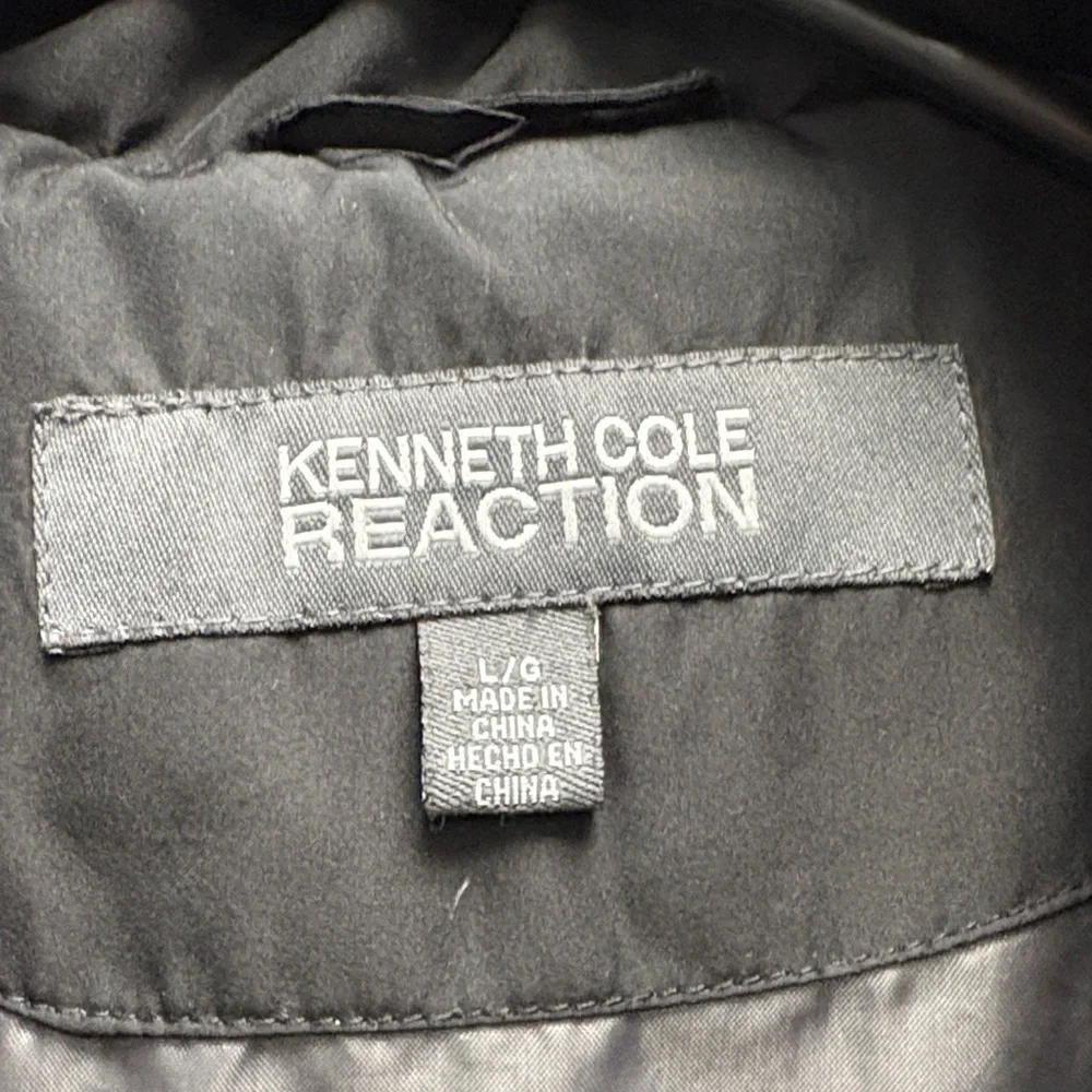 Kenneth Cole Reaction Duckdown Blend Black Puffer Coat Size Large - Picture 5 of 7